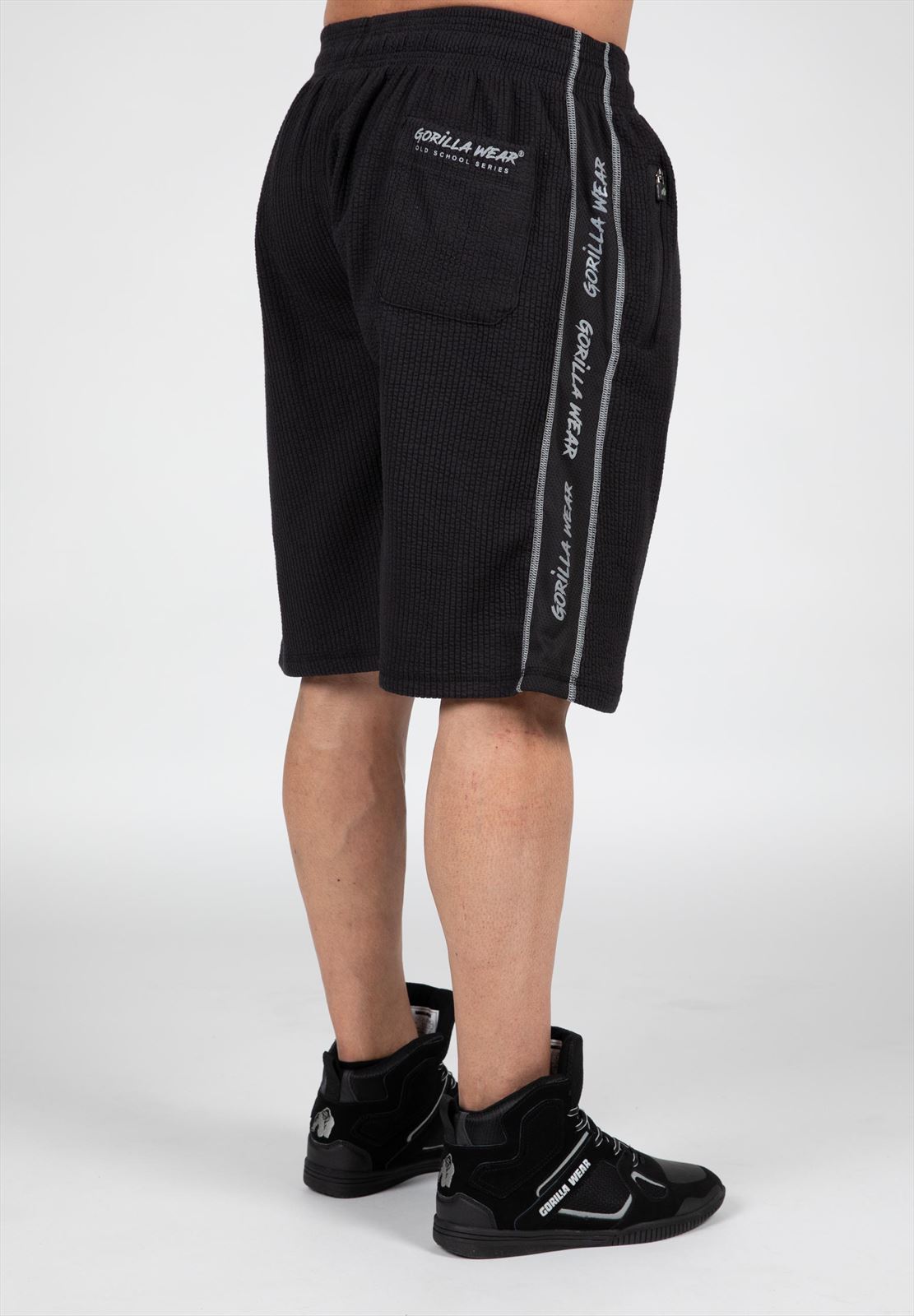 Gorilla Wear Buffalo Old School Workout Shorts - Noir/Gris