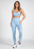 Gorilla Wear Selah Seamless Sportbeha - Lichtblauw