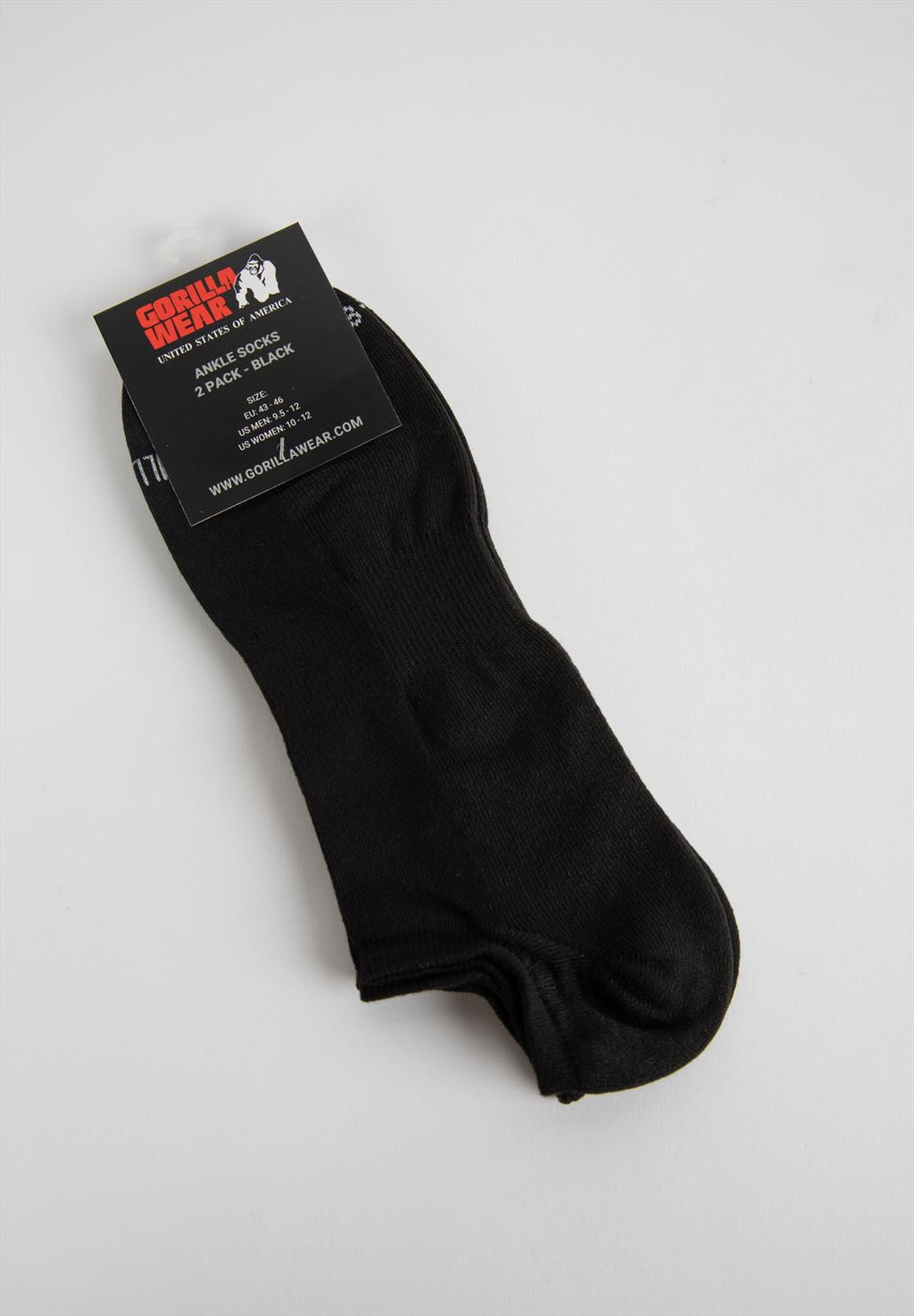 Gorilla Wear Ankle Socks 2-Pack - Noir