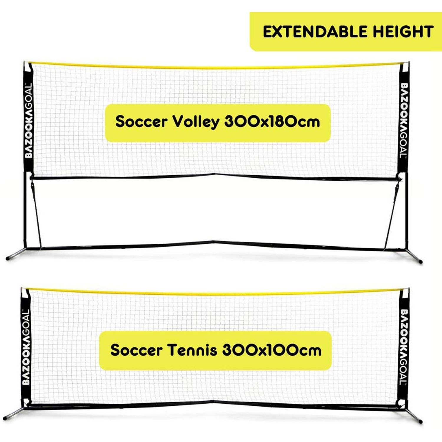 BazookaGoal Voetbaltennis Net - 3m