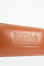 Gorilla Wear 6 Inch Padded Leather Lifting Belt - Marron