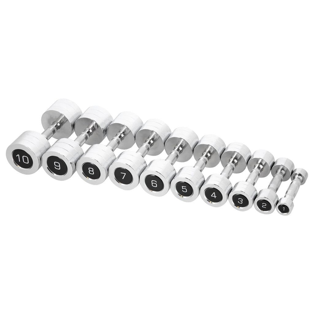 HMS Haltères Chromées - Set de 2 x 8 kg