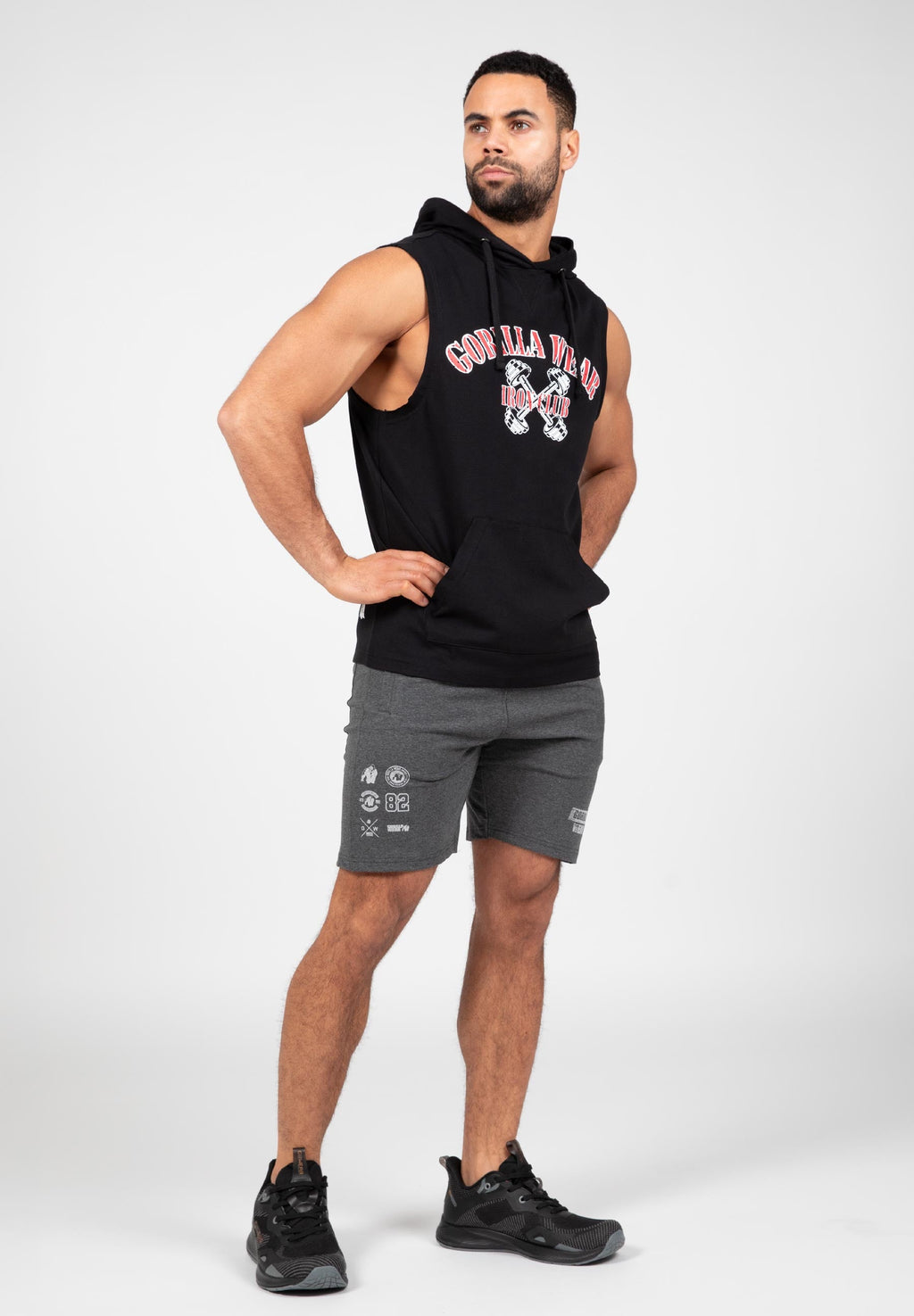 Gorilla Wear Chico T-shirt sans Manches avec Capuche - Noir