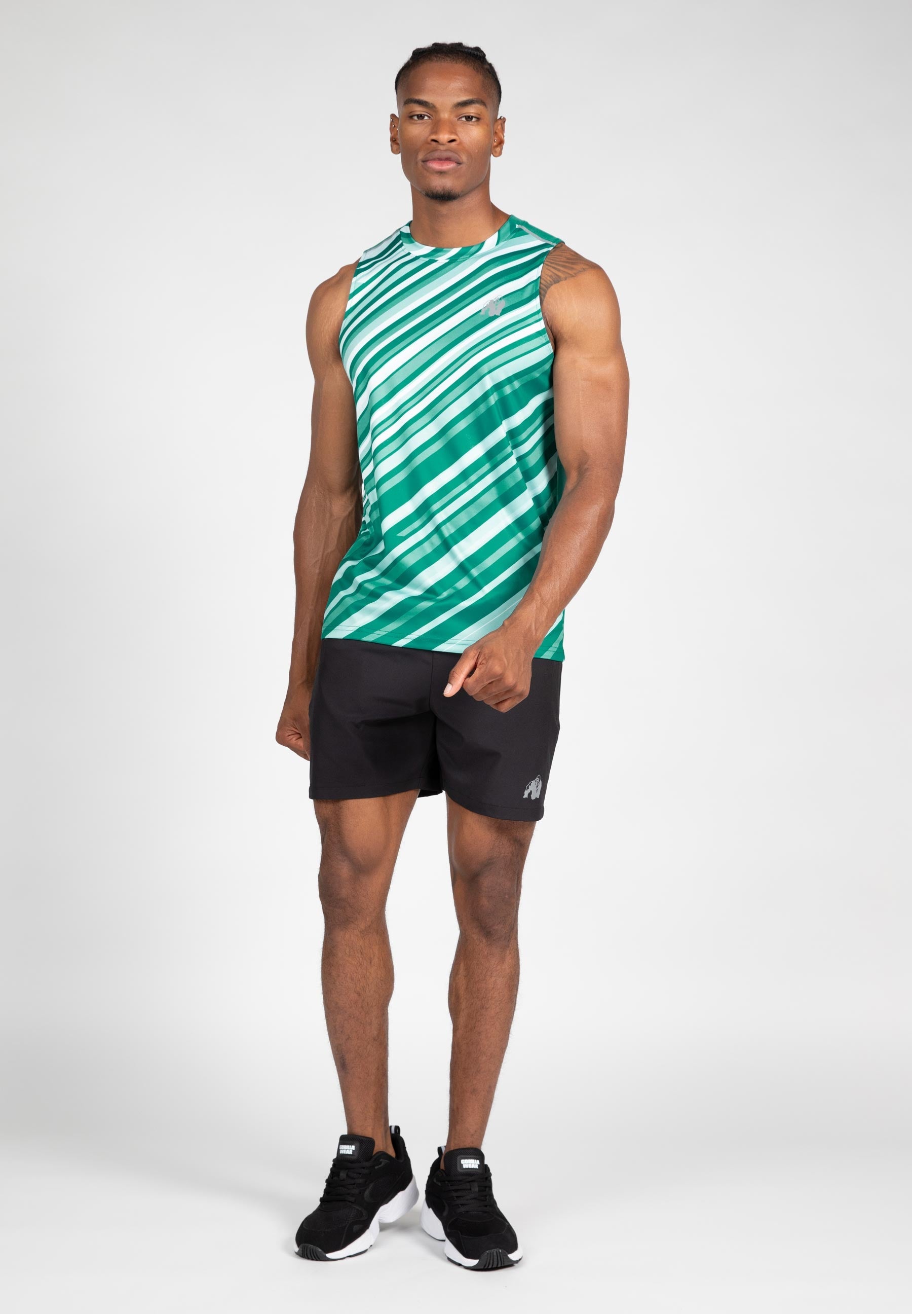 Gorilla Wear Easton Tank Top - Vert/Blanc