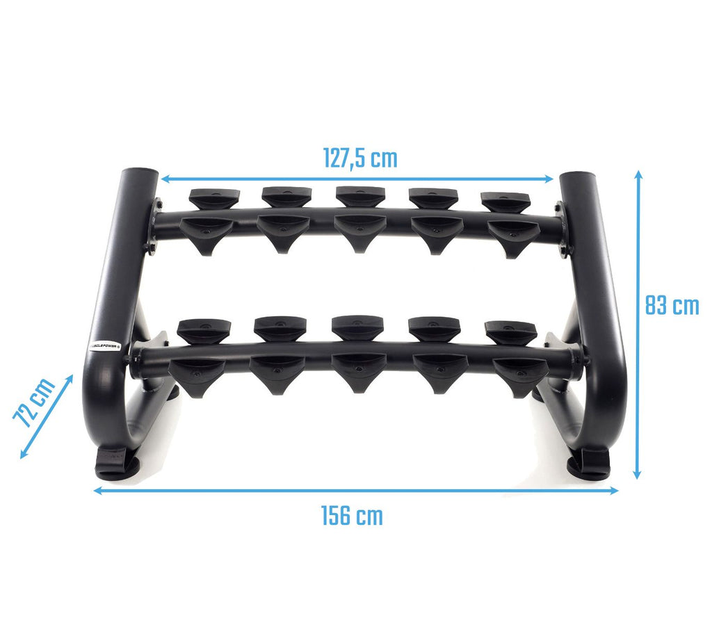 Muscle Power Rack pour 5 jeux d'haltères de luxe