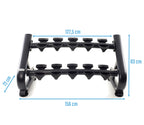 Muscle Power Rack pour 5 jeux d'haltères de luxe