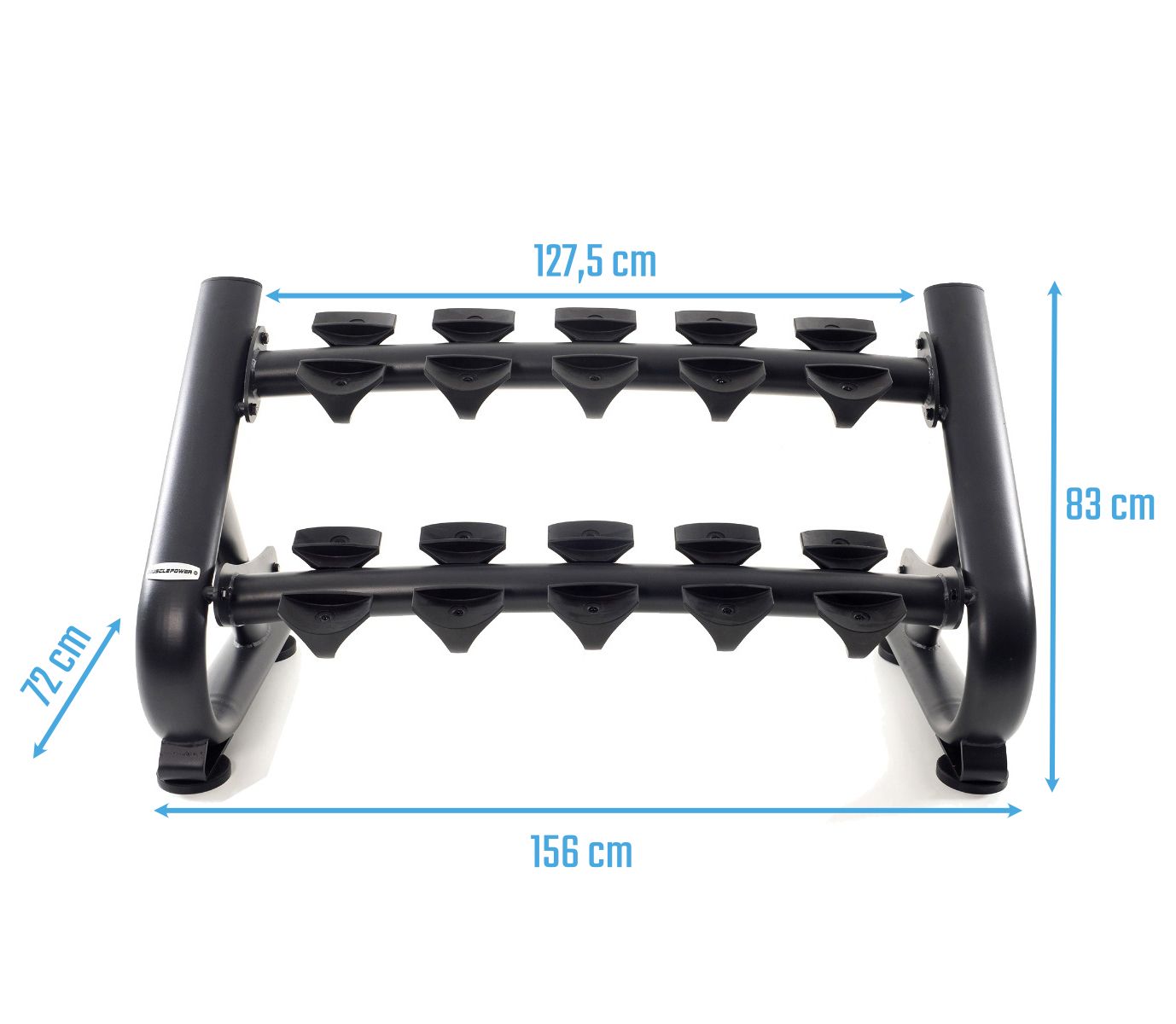Muscle Power Rack pour 5 jeux d'haltères de luxe