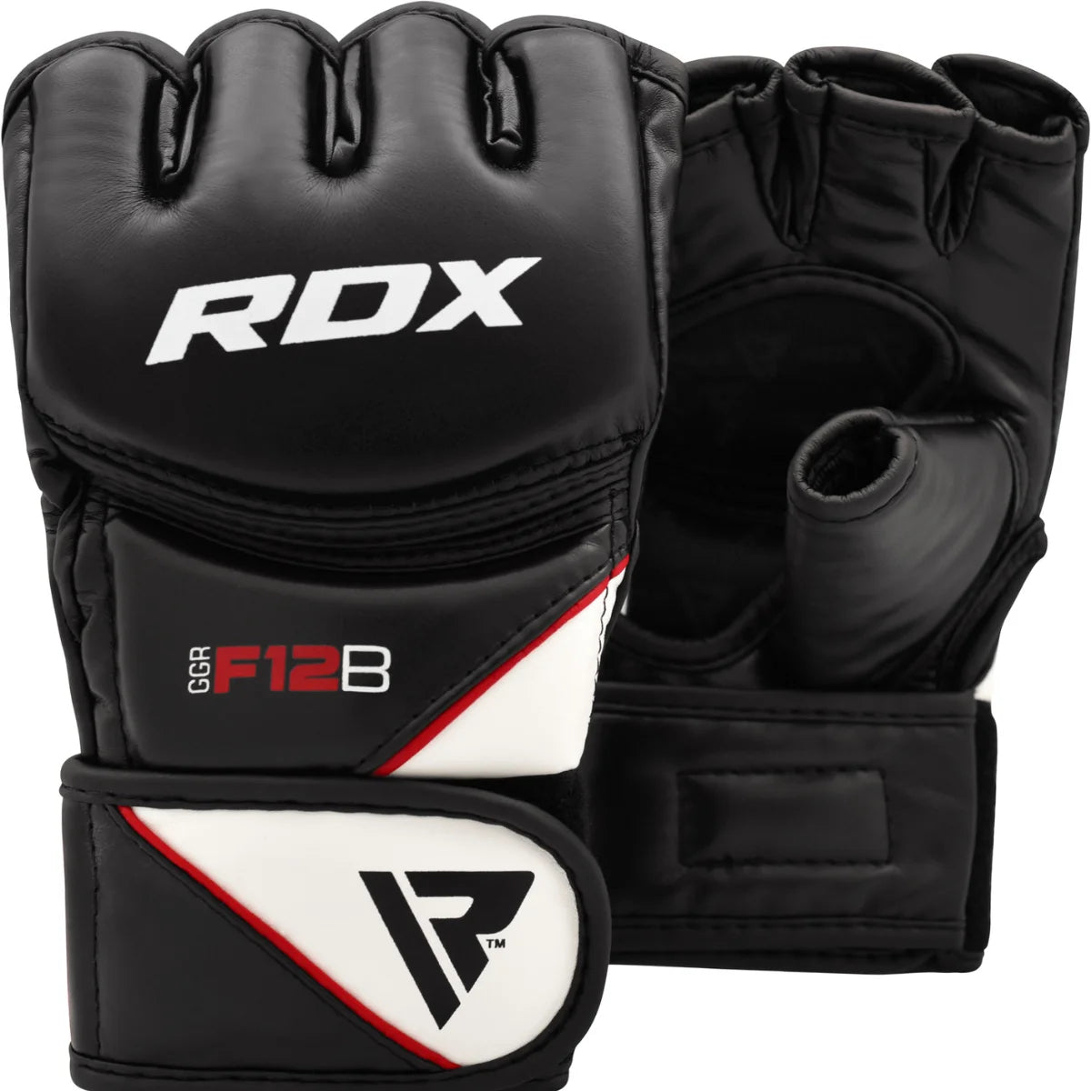 RDX Sports GGRF-12 Gants de Grappling - Gants MMA - Noir