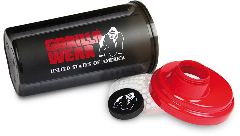 Gorilla Wear Shaker 700ML - Noir/Rouge