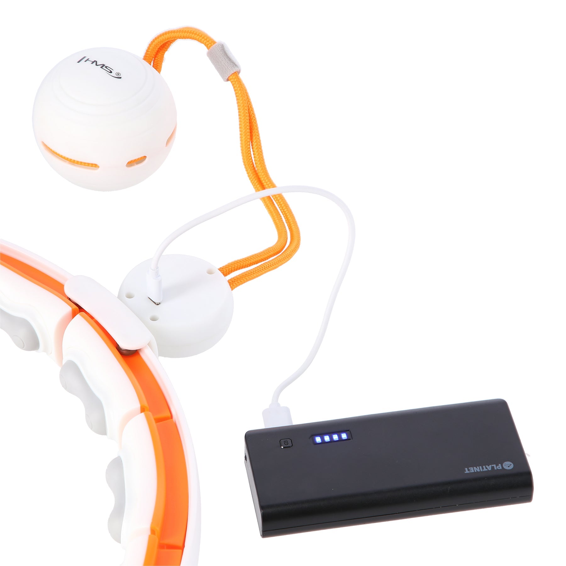 HMS Cerceau de Fitness - Aimants, Poids & Compteur - Blanc/Orange