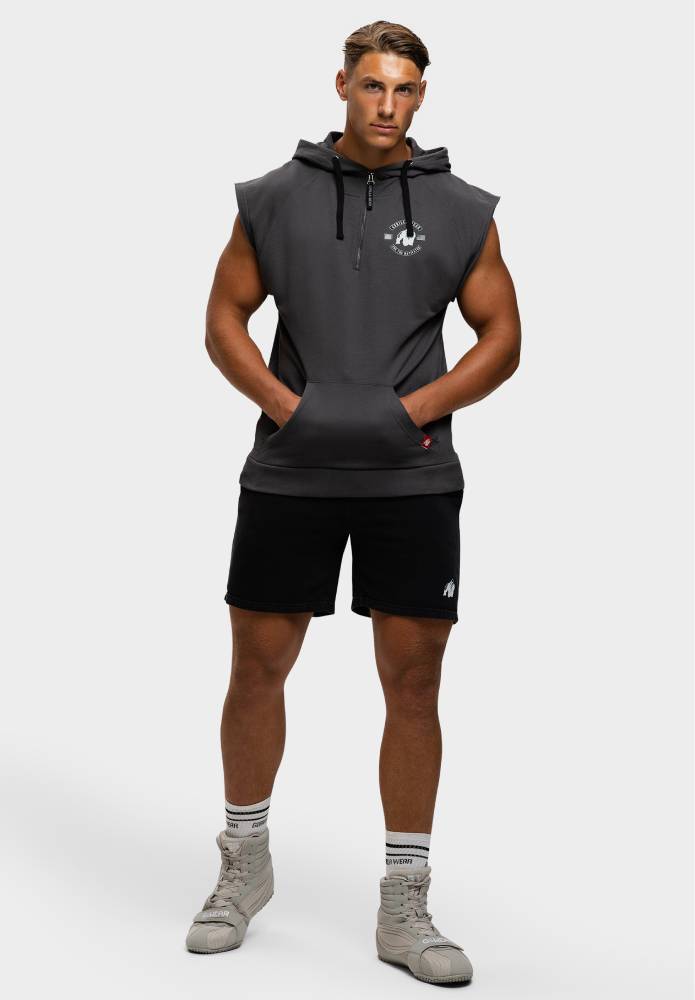 Gorilla Wear Huntley Hoodie Sans Manches - Gris