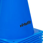 Ensemble de pions VirtuFit - 23 cm - 12 pièces - Bleu - Tweedekans