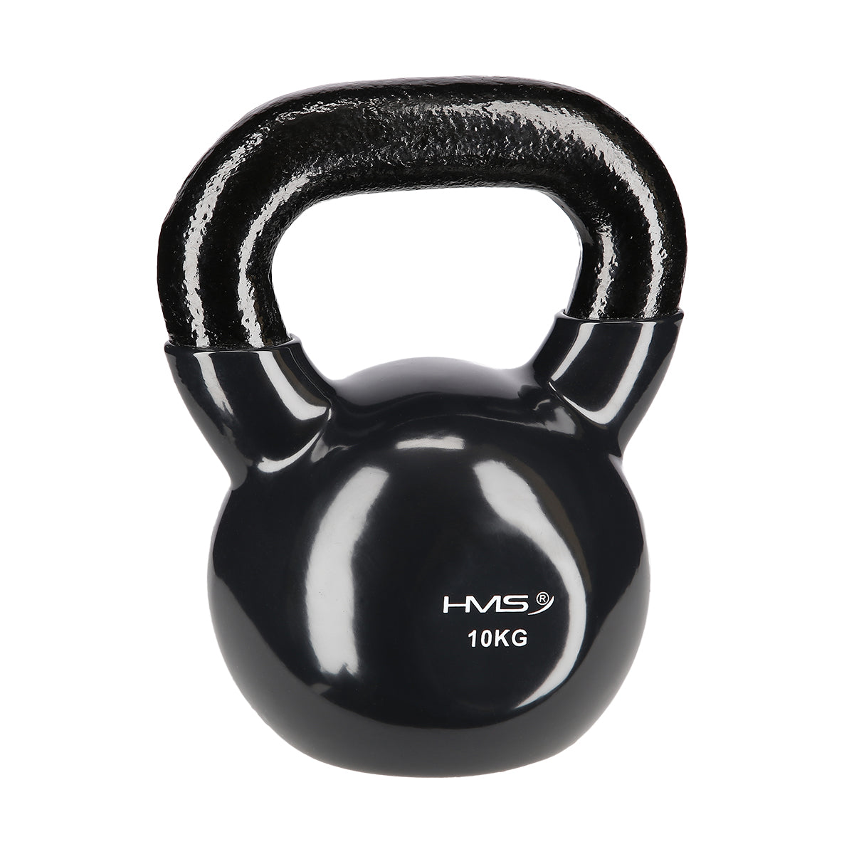 HMS Kettlebell - Caoutchouc/Vinyle - 10 kg - Noir