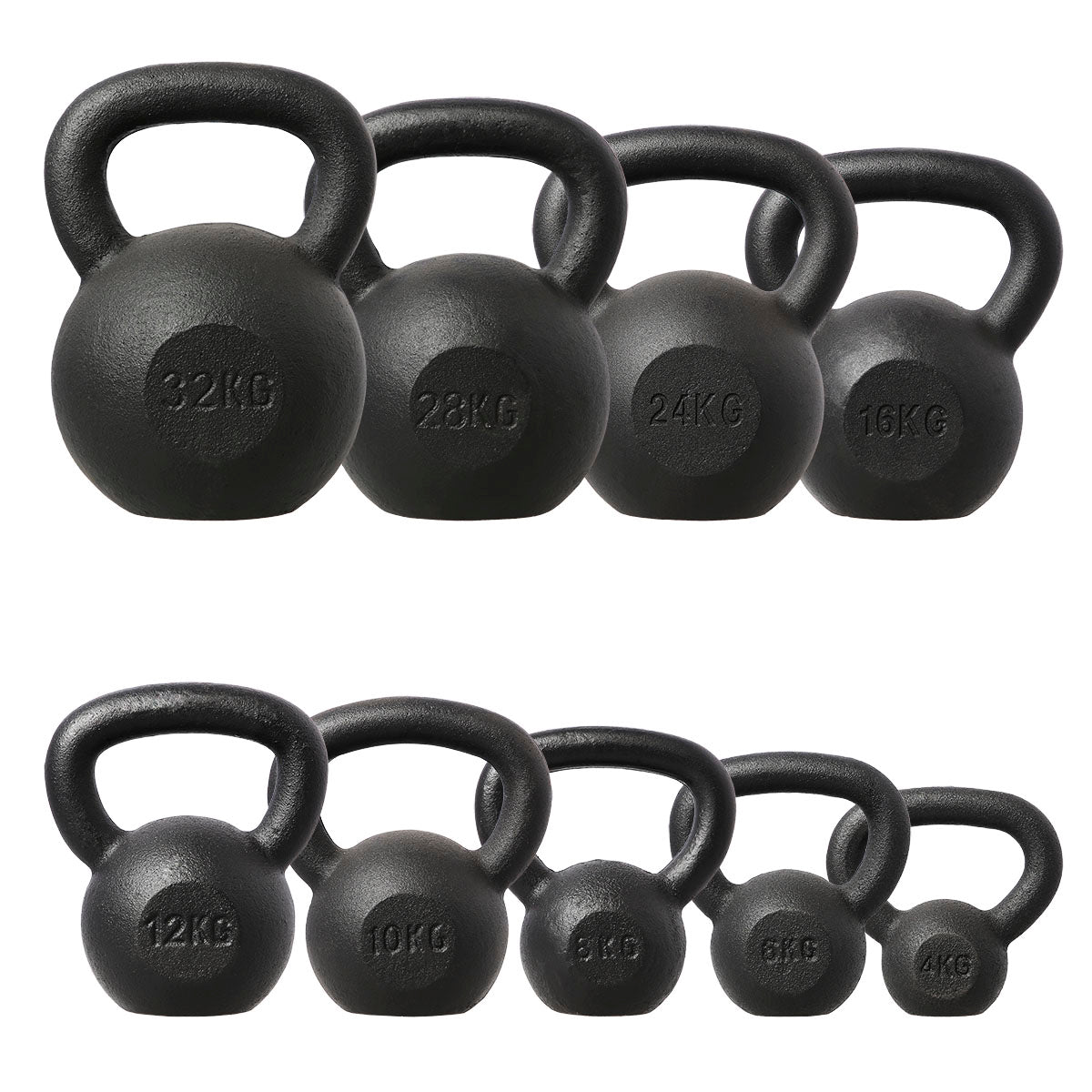 HMS Kettlebell - Gietijzer - 20 kg - Zwart