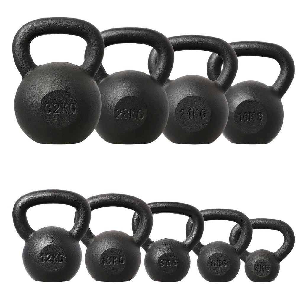 HMS Kettlebell - Caoutchouc - 24 kg - Noir