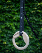 Muscle Power Suspension Trainer - Ensemble d'anneaux multigrip - Bois
