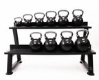 Muscle Power Rubberen Kettlebell - Zwart - 28 kg