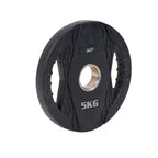 Muscle Power Olympische Halterschijf met Handgrepen - Rubber - 5 kg
