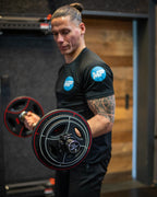 Muscle Power PU 4-Grip Weight Plate - 50 mm - 5 kg