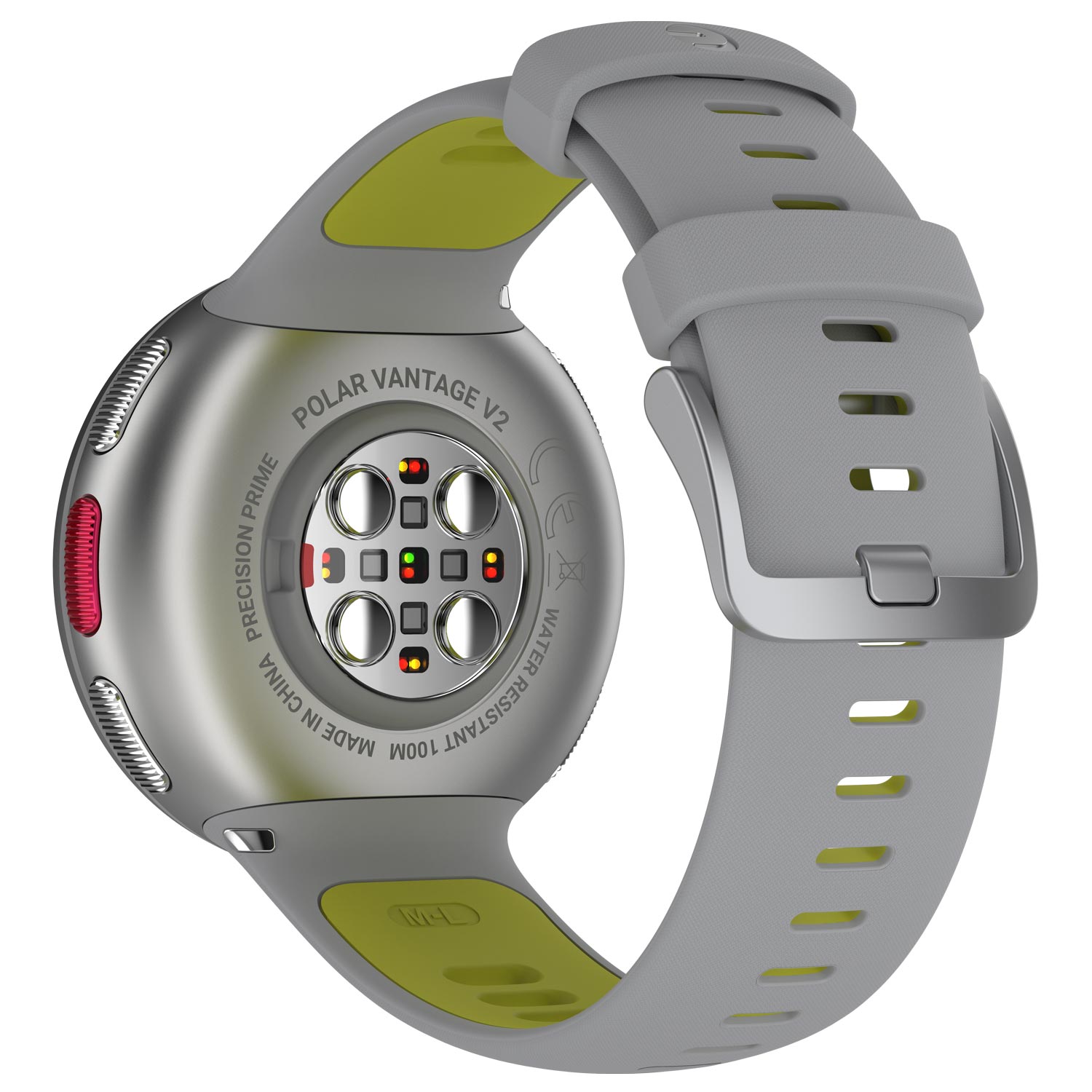 Polar Vantage V2 Multisporthorloge HR - Grijs / Lime / Zwart