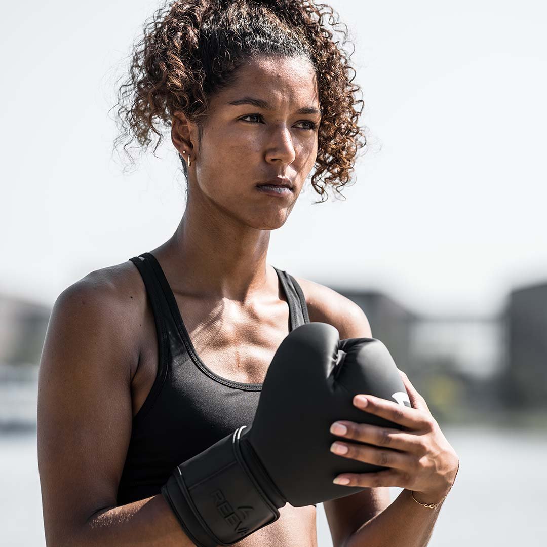 Reeva Gants de (kick)Boxe en Cuir - Gants de Boxe