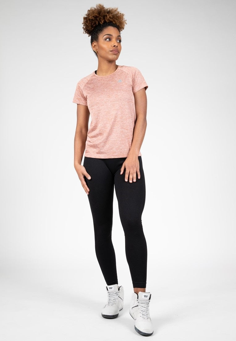 Gorilla Wear Monetta Performance T-Shirt - Salmon Rose