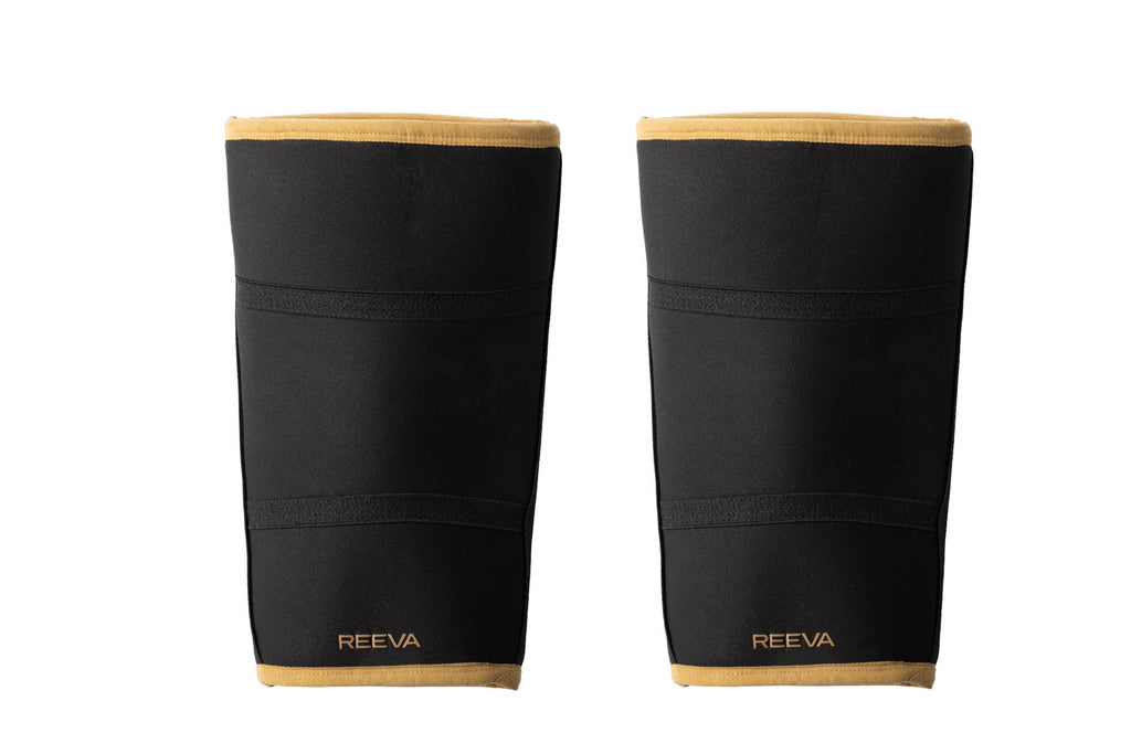 Reeva Powerlifting Bandages pour Genoux - 7 mm - Doré