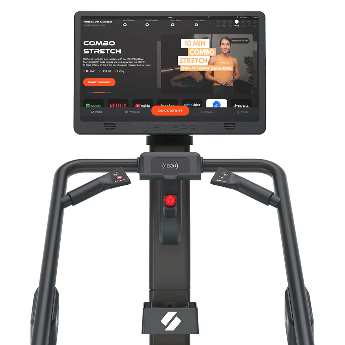 STEPR Stair Climber Pro+ - console tactile HD 27 pouces