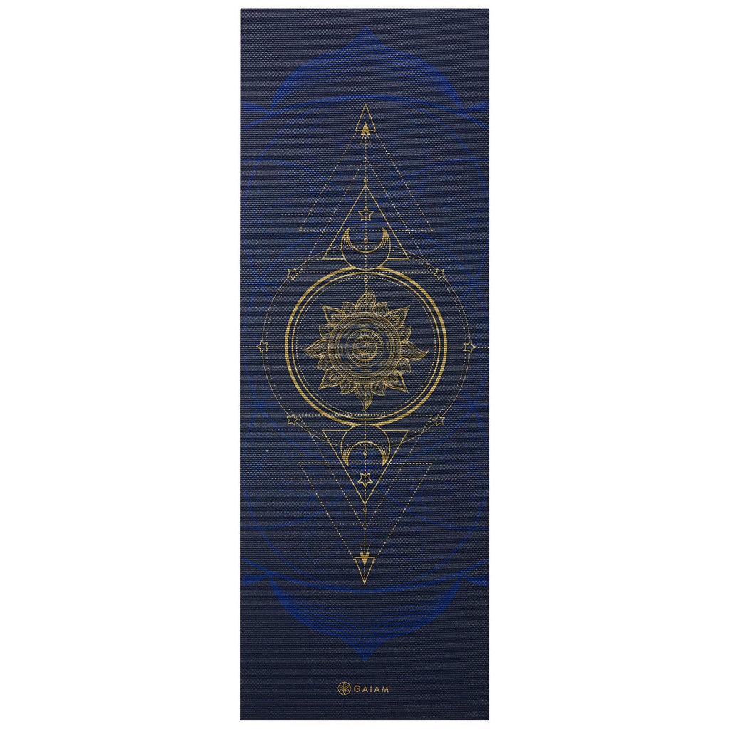 Gaiam Reversible Yoga Mat - 6 mm - Metallic Sun & Moon