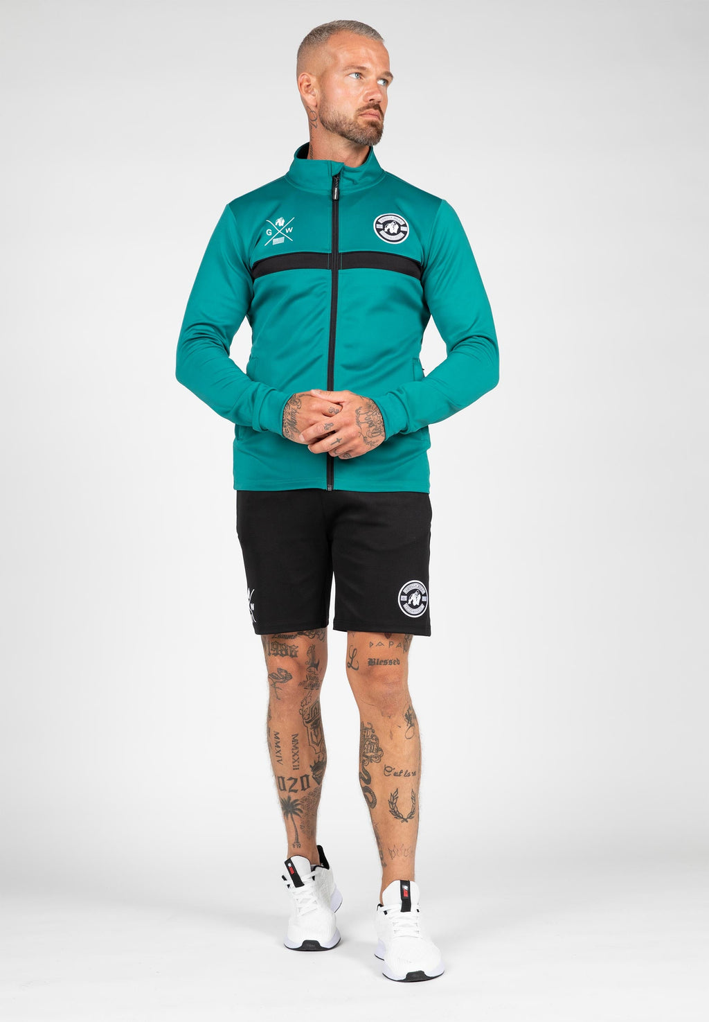 Gorilla Wear Vernon Veste d'entraînement - Track Jacket - Vert/Blue