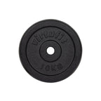 VirtuFit Gietijzeren Halterschijf - Halter gewicht - 30 mm - 10 kg - Zwart - Tweedekans