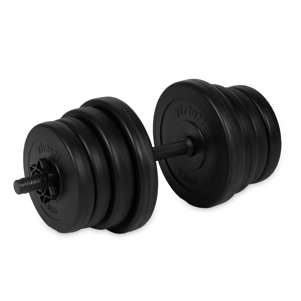 VirtuFit Adjustable Dumbbell Set - 2 in 1 Set - 30 kg - Vinyl