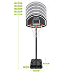 VirtuFit Verstelbare Basketbalpaal - 170 tot 215 cm - 2ekans - Detail
