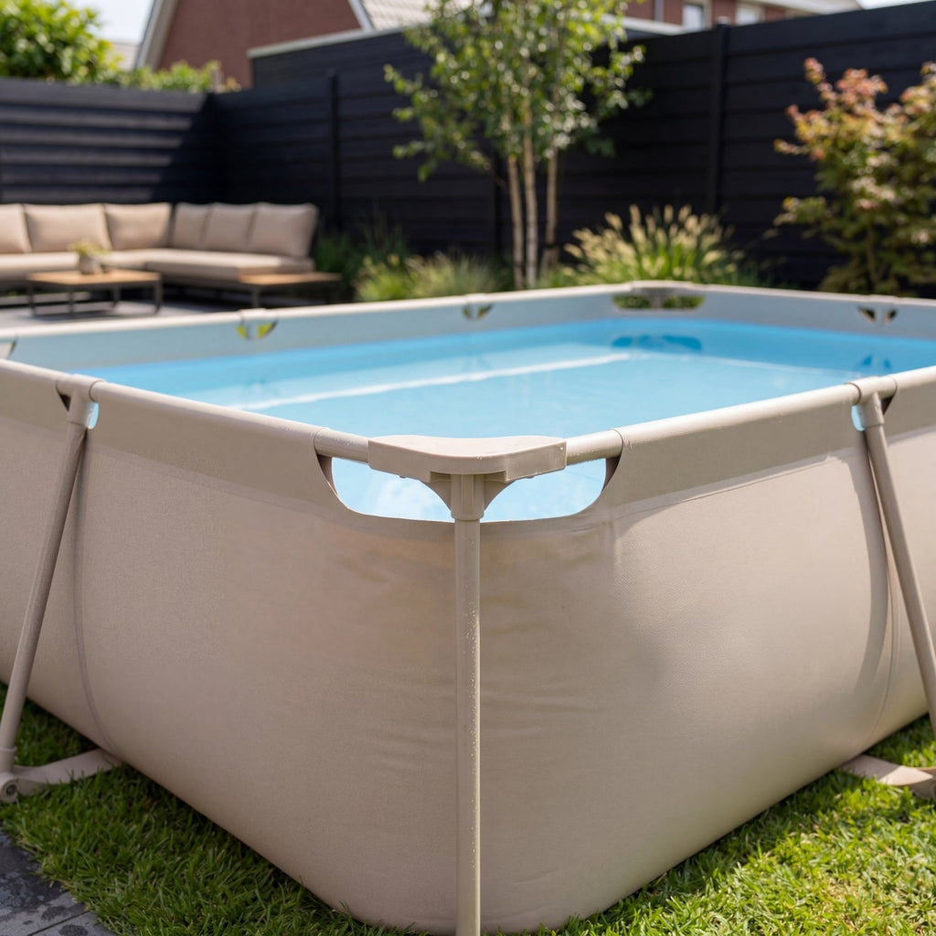 Piscine Rectangulaire VirtuFit - Beige - 300 x 210 x 66 cm - Tweedekans