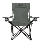 VirtuFit Campingstoel opvouwbaar met voetsteun - Strandstoel - Grijs - Set van 2