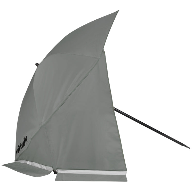 VirtuFit Parasol de plage - Windbreak - 180 cm - Gris - Tweedekans
