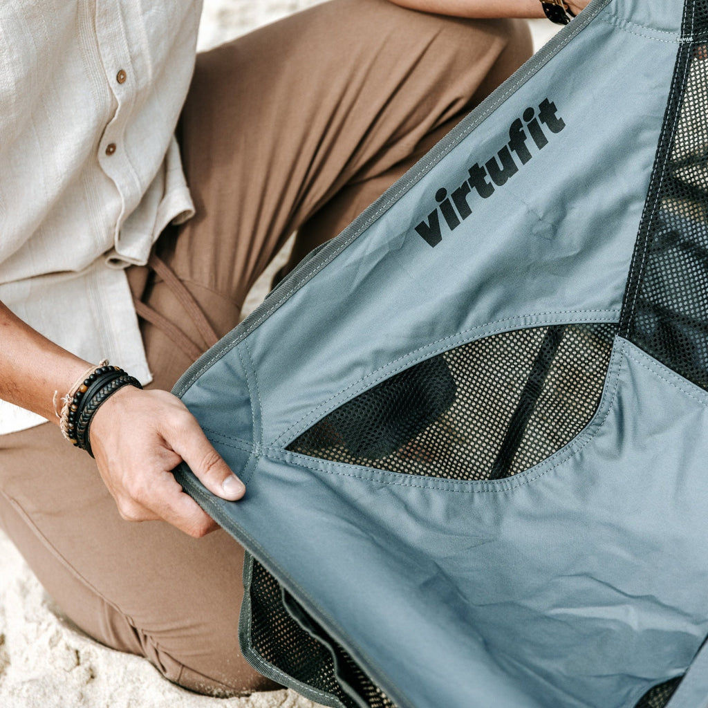 VirtuFit Camping Chair Compact - Chaise de plage - Noir - Tweedekans