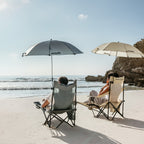 VirtuFit Campingstoel opvouwbaar met voetsteun - Strandstoel - Zwart - Set van 2