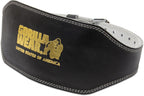 Gorilla Wear 6 Inch Padded Leather Lifting Belt - Noir/Or