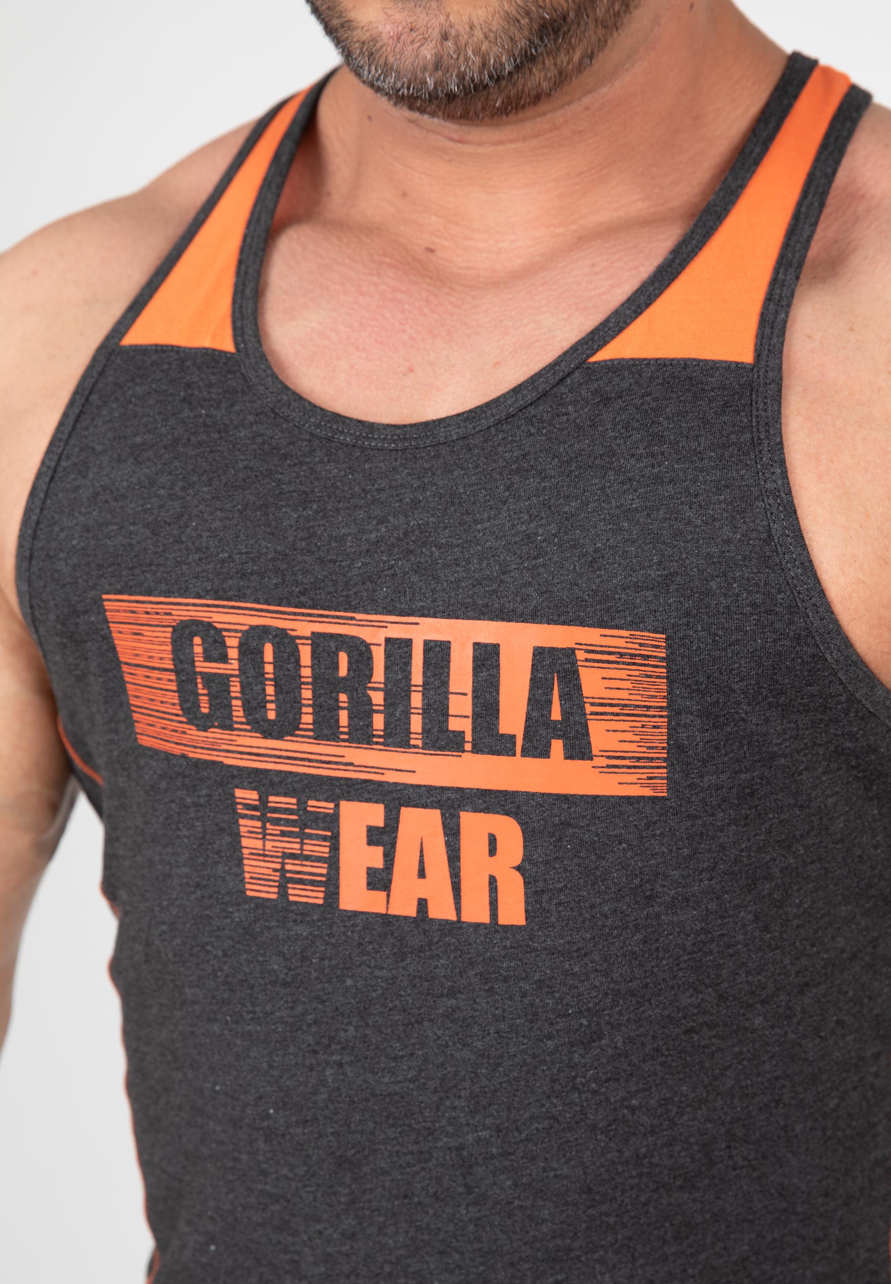 Gorilla Wear Wallace Tank Top - Gris/Orange