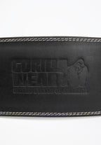 Gorilla Wear 6 Inch Padded Leather Lifting Belt - Noir/Noir