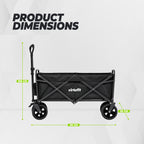 VirtuFit FW100 Opvouwbare Bolderkar - 150 kg Draagvermogen - Incl. Afdekhoes - Zwart