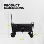VirtuFit FW65 Chariot pliable - Capacité de charge de 100 kg - Incl. housse de protection - Noir