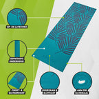 VirtuFit Premium Tapis de Yoga - 183 x 61 x 0.4 cm - Vert Océan Forêt