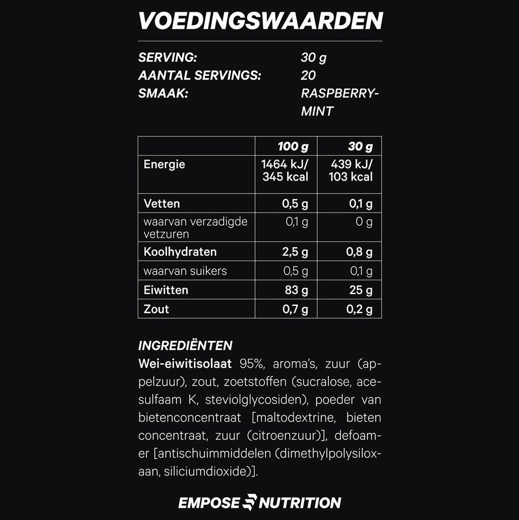 Empose Nutrition Water Clear Isolate - Eiwit Poeder - Protein Combi-Deal - Raspberry Mint / Ice Tea Peach