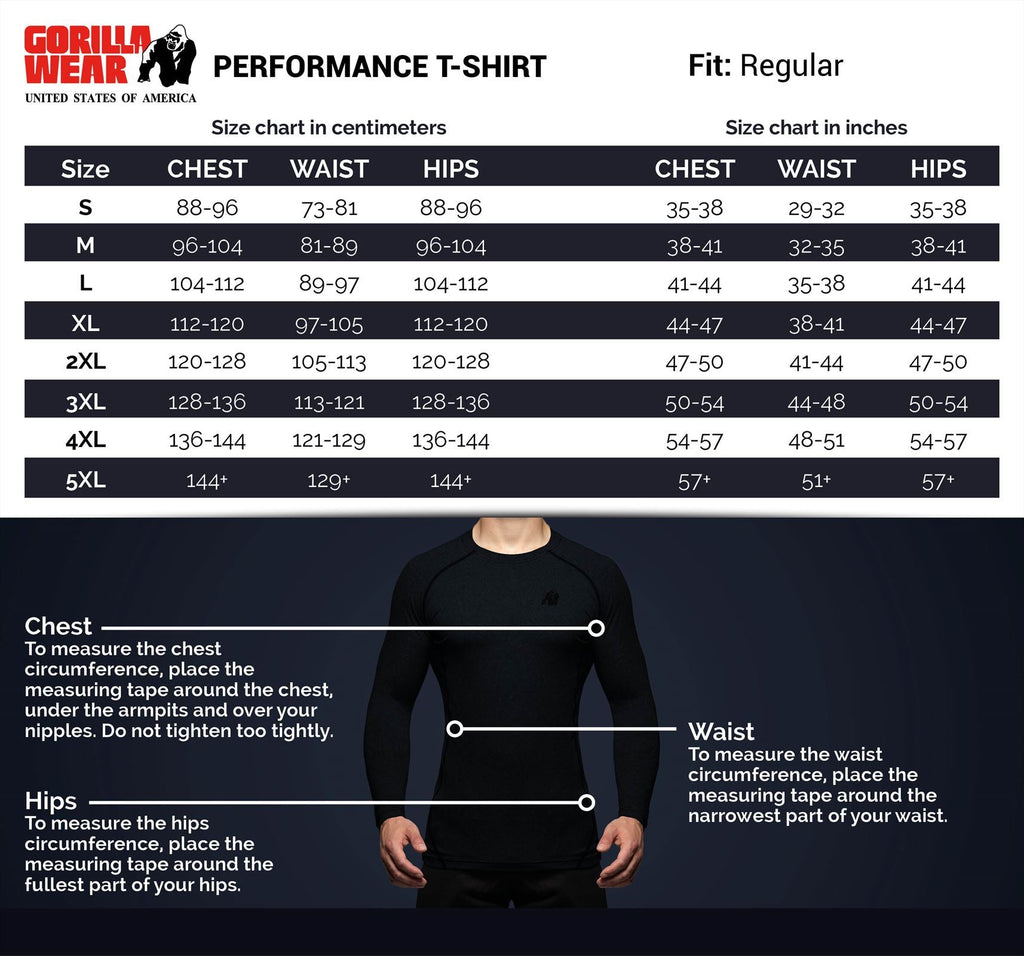 Gorilla Wear Performance T-Shirt - Grijs