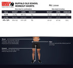 Gorilla Wear Buffalo Old School Workout Shorts - Zwart/Rood
