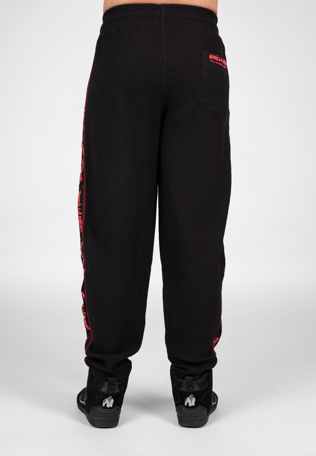 Gorilla Wear Buffalo Old School Workout Pants - Noir/Rouge