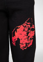 Gorilla Wear Buffalo Old School Workout Pants - Noir/Rouge