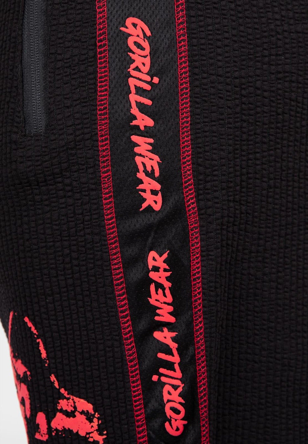 Gorilla Wear Buffalo Old School Workout Pants - Noir/Rouge